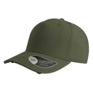 Image of Atlantis Cargo Weathered Visor 5 Panel Cap (One Size) (Olive)