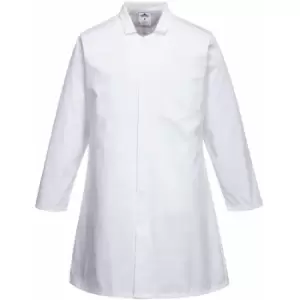 Image of Portwest - 2202 - White Mens Food Industry Coat/overcoat, One Pocket sz 4XL Regular - White