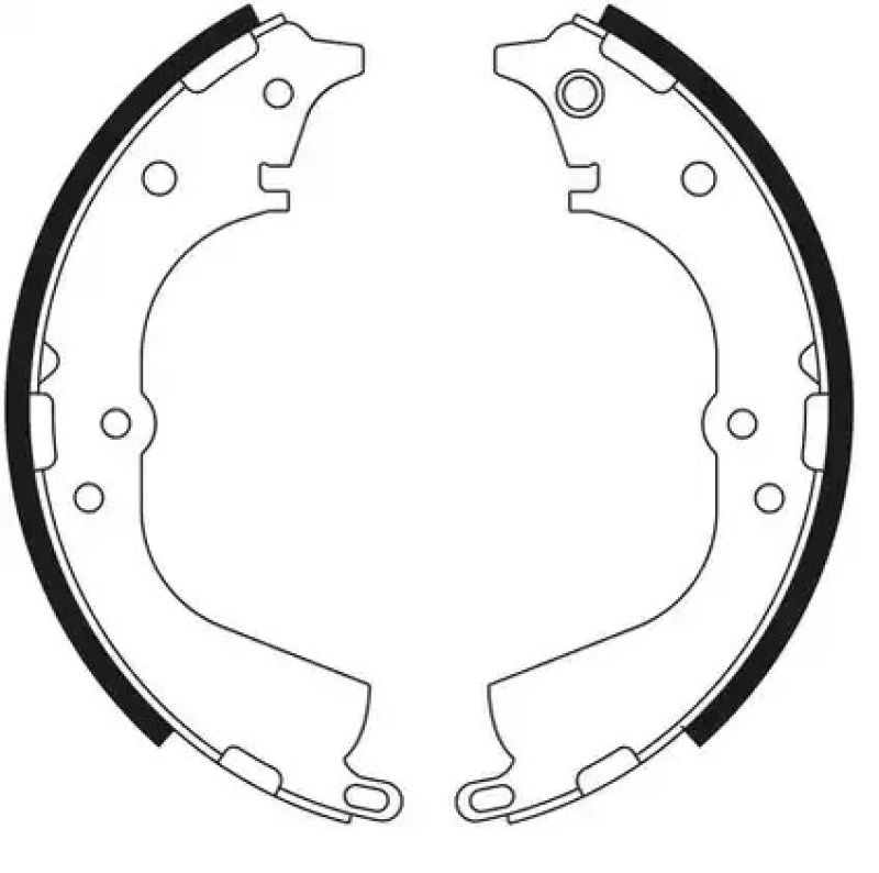 Image of Brake Shoe Set Bosch 0 986 487 743