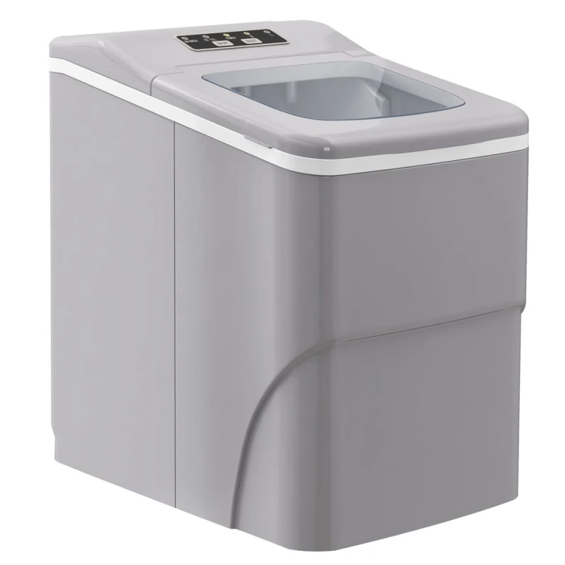 Image of HOMCOM Homcom - Ice Maker 12kg/24H Production with Scoop Basket for Home Office Silver 5056725390761