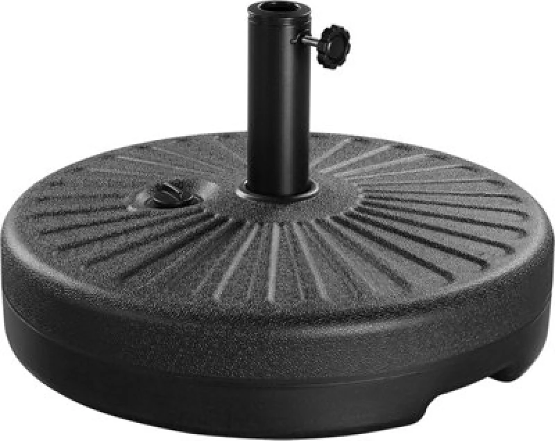 Image of Shatchi 35kg Heavy Duty Water Sand Fillable Parasol Base Stand Fits 38mm/48mm Parasol Poles Black