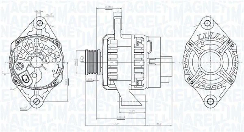 Image of MAGNETI MARELLI Alternator MAGNETI MARELLI 063736094010