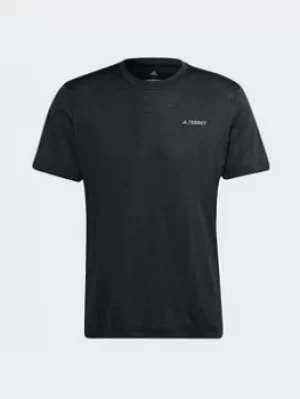 Image of adidas Terrex Tivid T-Shirt, Blue, Size L, Men