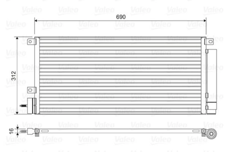 Image of Air conditioning condenser VALEO 822576