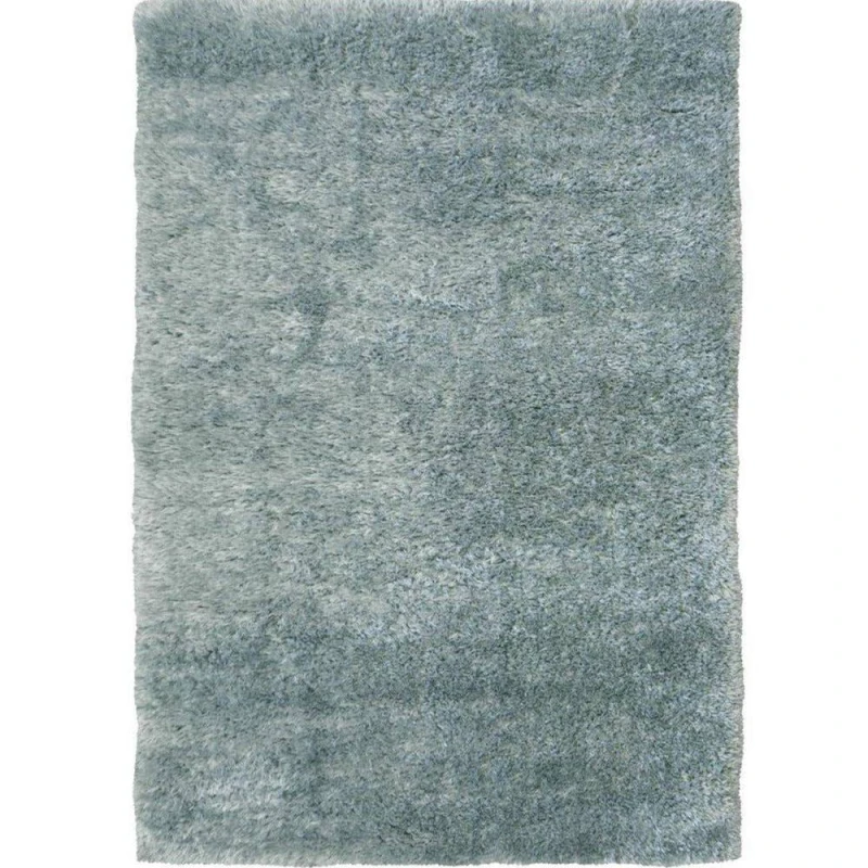 Image of THE RUGS Lagom Collection Solid Design Shaggy Rug in Duck egg blue Size: 120cm x 170cm Duck Egg Blue Unisex 120cm x 170 cm