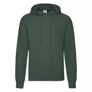Image of Fruit Of The Loom Mens Hooded Sweatshirt / Hoodie (S) (Bottle Green)