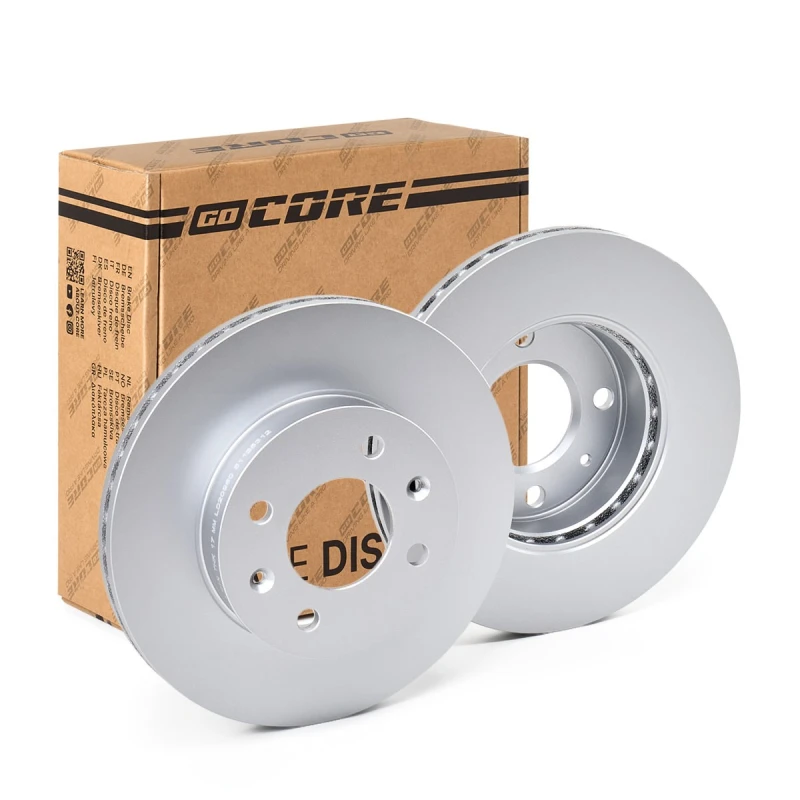 Image of goCORE GCH20395 Brake disc Front Axle, Vented, Cast Iron, Coated, without wheel studs Cast Iron Brake Disc (82)