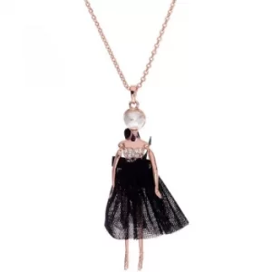 Image of Ted Baker Ladies Rose Gold Plated Bijou Pave Ballerina Pendant