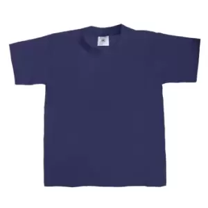 Image of B&C Kids/Childrens Exact 190 Short Sleeved T-Shirt (Pack of 2) (9-11) (Navy Blue)