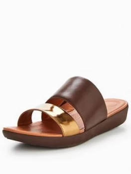 image of FitFlop Delta Slide Sandal Metallic Size 3 Women