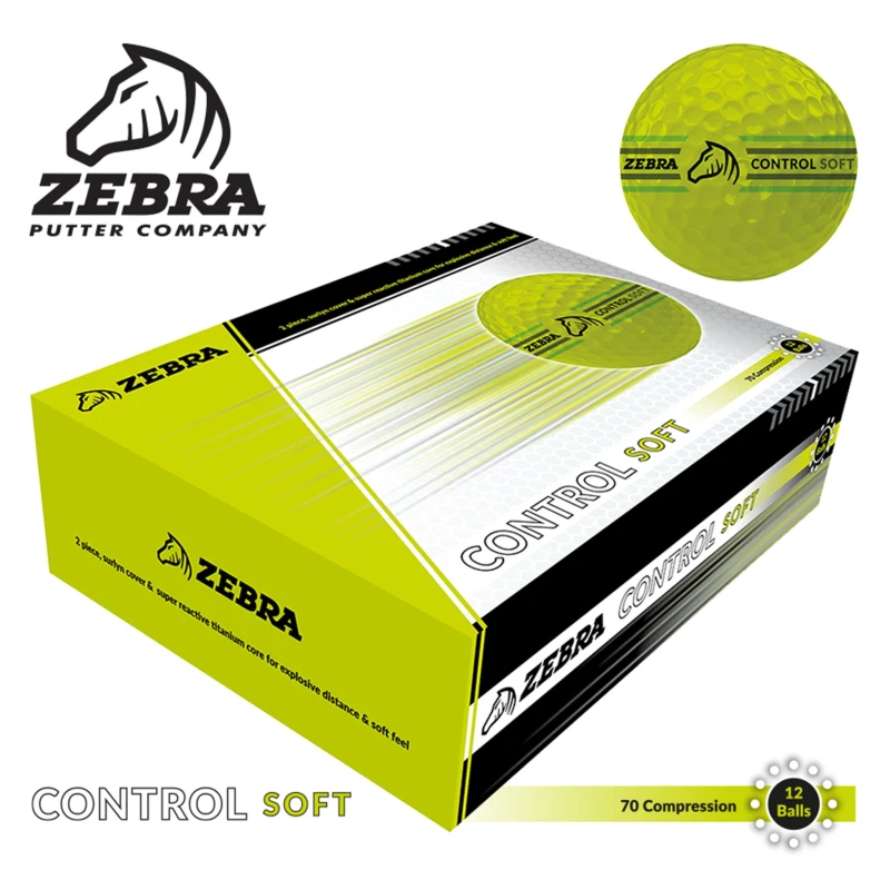 Image of Zebra Control Soft Golf Ball (Dozen) Yellow unisex Dozen
