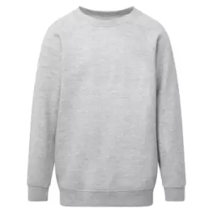 Image of SG Kids/Childrens Crew Neck Sweatshirt Top (Pack of 2) (11-12) (Light Oxford)