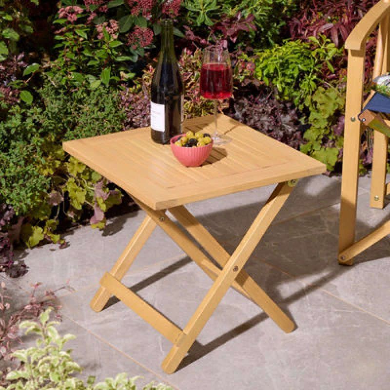 Image of Rowlinson Ascot Folding Side Table, Brown ASCFSTAB