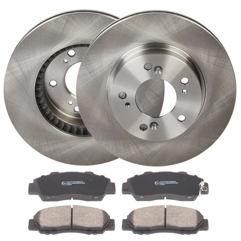 Image of RIDEX 3405B1920 Brake disc and pads set Front Axle, Brake Disc Type: internally vented, with acoustic wear warning Brake Set,disc brakes (3405)