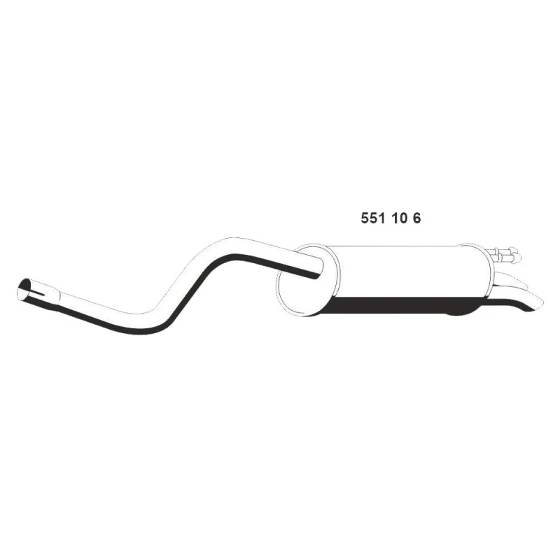 Image of ERNST 551106 Rear silencer End Silencer (3437)
