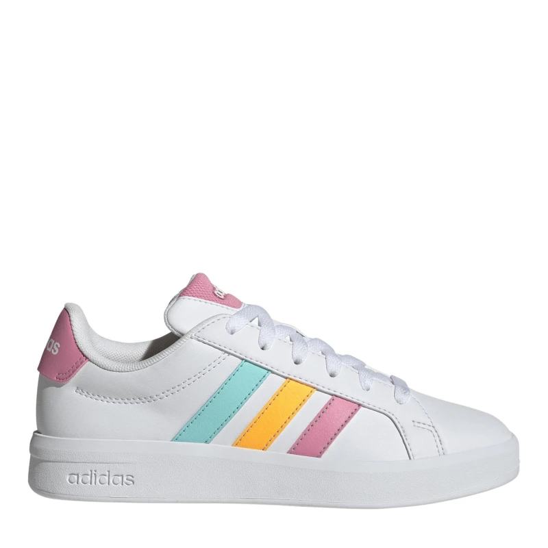 Image of Adidas Grand Court 3 Jn63 Wht/Tang/Pink female 4 (36.5)