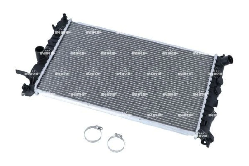 Image of NRF 50563 Engine radiator EASY FIT Brazed cooling fins, Aluminium, with mounting parts Aluminium Radiator,engine cooling (470)