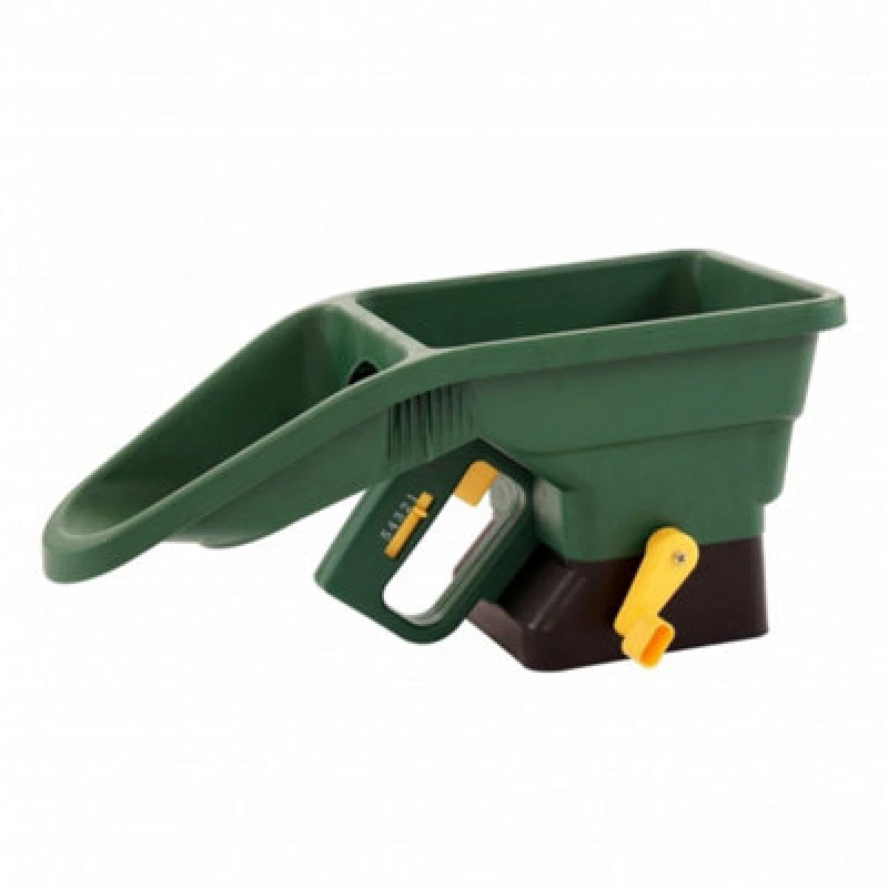 Image of Oypla Handheld Grass Seed Fertiliser Spreader Green unisex