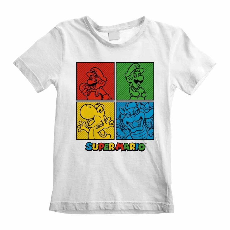 Image of Super Mario Squares T-Shirt White unisex