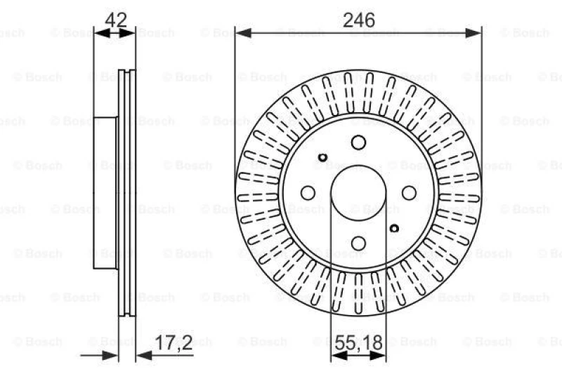 Image of Bosch 0 986 479 769 Brake disc Vented, Oiled, High-carbon Brake Disc (82)