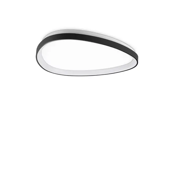 Image of Gemini 61cm DALI Integrated LED Semi Flush Light Black 3650Lm 3000K