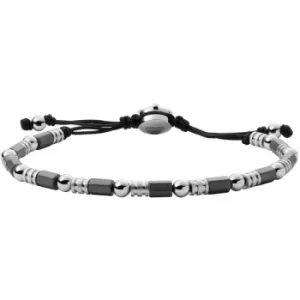 image of Diesel Hematite and Nylon Beaded Bracelet