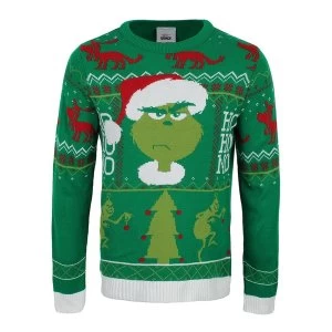 image of Grinch - Ho Ho No Unisex Christmas Jumper Large