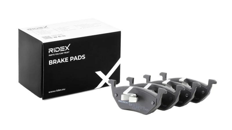 Image of RIDEX 402B0678 Brake pad set Rear Axle, not prepared for wear warning indicator, with piston clip Brake Pad Set,disc brake (402)