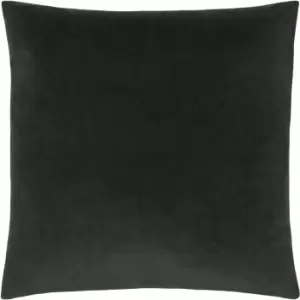 image of Sunningdale Velvet Square Cushion Charcoal