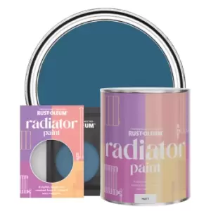Image of Rust-Oleum Radiator Paint, Matt Finish - Cobalt - 750ml