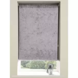 Image of Crushed Velvet Roller Blind Grey 0.6 x 1.6 M