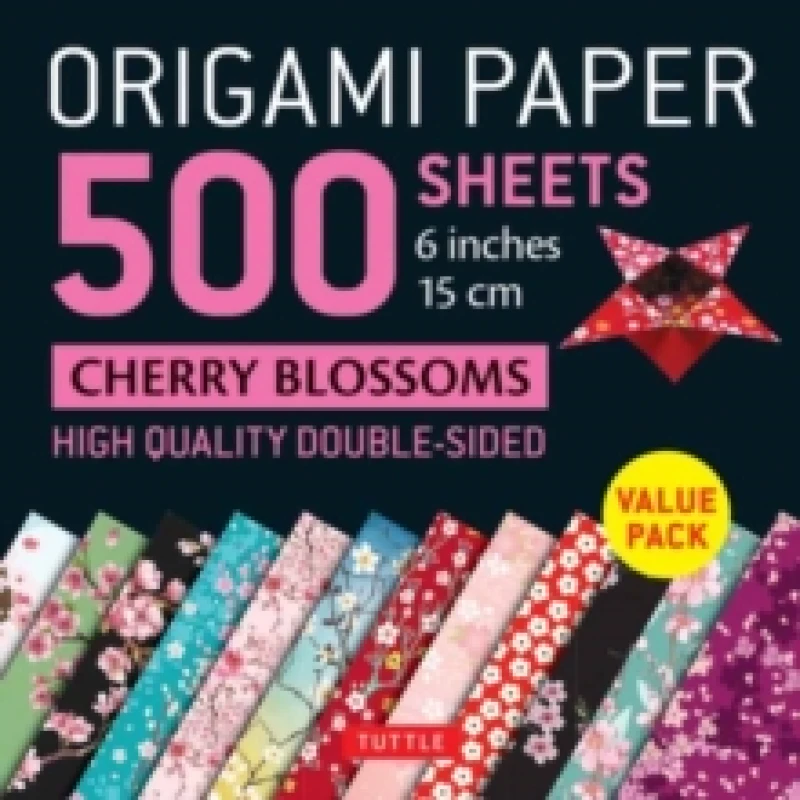 Image of Origami Paper 500 sheets Cherry Blossoms 6" (15 cm). Other printed item. By Tuttle Publishing Books