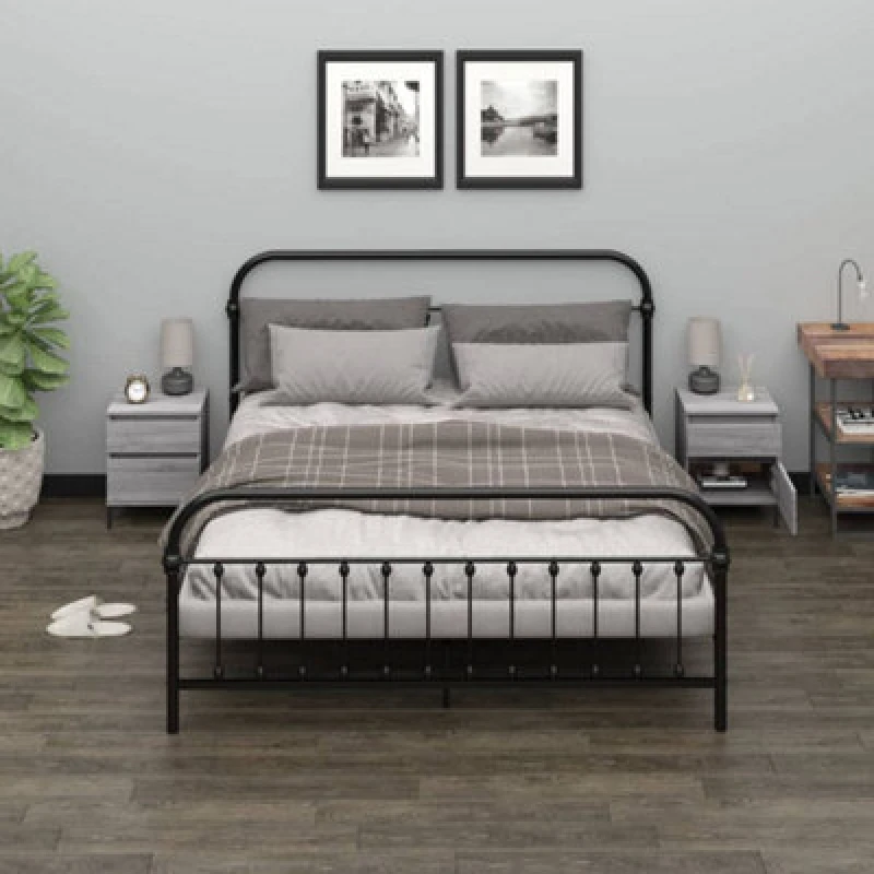 Image of Vidaxl Bedside Cabinets 2 Pcs Grey Sonoma 40X35X50 Cm