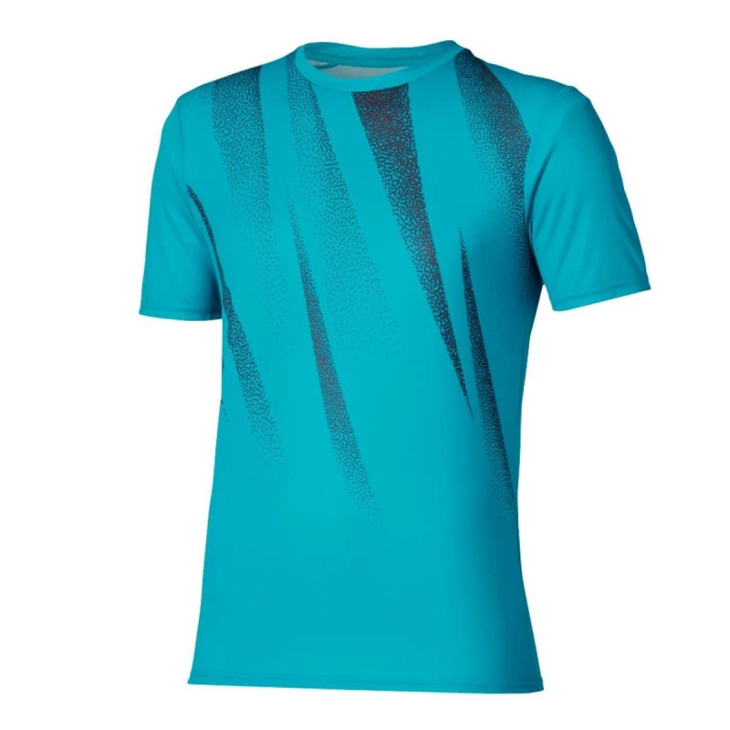 Image of Mizuno Core Graphic Short Sleeve Shirt Blue, Size S