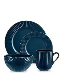 image of Tower Empire 16 Piece Dinner Set In Blue