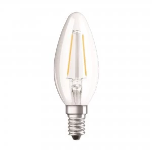 Image of Osram 2.8 W Parathom Clear LED Candle Bulb E14/SES Very Warm White - 287648-287648