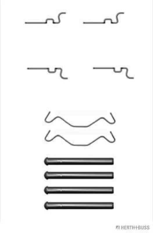 Image of Brake pad fitting kit HERTH+BUSS JAKOPARTS J3662033