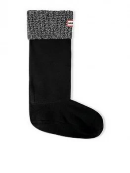 Image of Hunter Original Tall Waffle Boot Sock - Black/Grey, Size L, Women