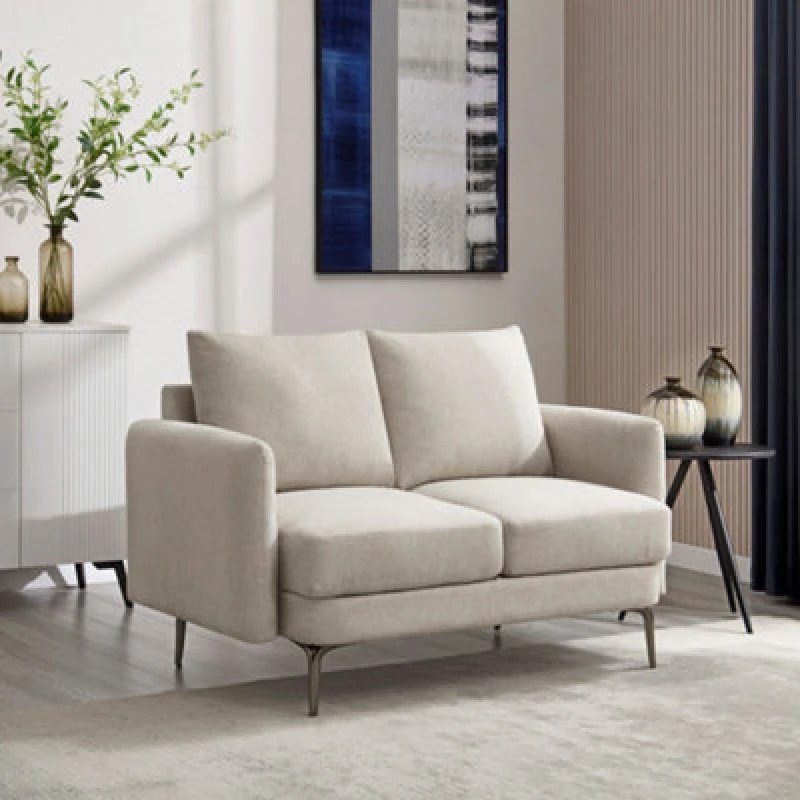 Image of More4Homes Sofia 2 Seater Fabric Sofa Beige