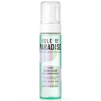 image of Isle of Paradise Glow Clear Self-Tanning Mousse - Medium 200ml