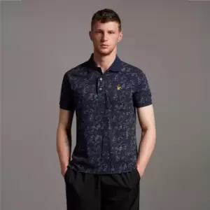 Earth Print Polo - Dark Navy - S