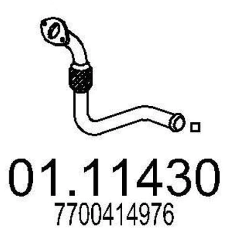 Image of MTS 01.11430 Exhaust Pipe Front, Length: 445mm Exhaust Pipe (17)