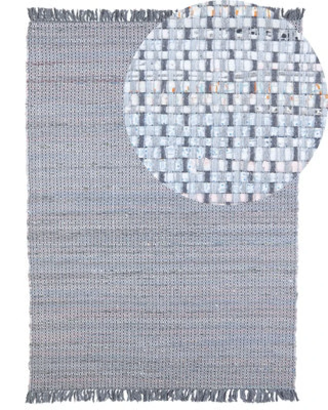 Image of Beliani Rug Besni Grey 160 X 230 Cm Cotton