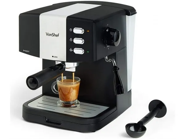 VonShef 2000157 15 Bar Espresso Coffee Maker