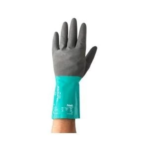 Image of Ansell AlphaTec Size 10 Nitrile Coated Medium Duty Gloves GreyGreen