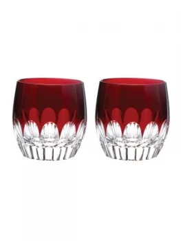 image of Waterford Mixology talon red glasses box of 2 Red