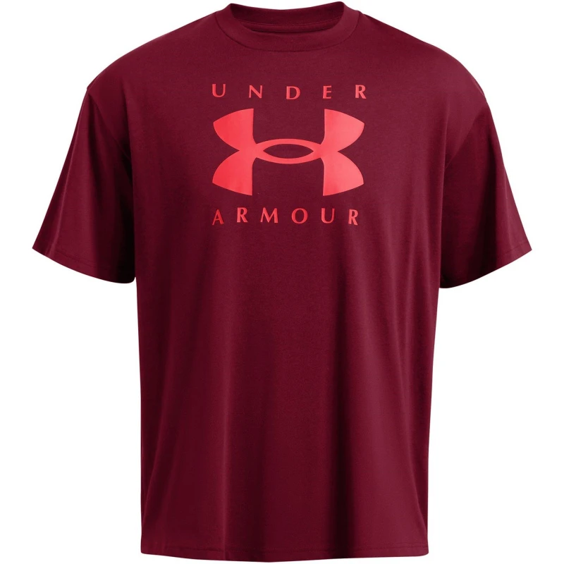Image of Under Armour Heavyweight Branded Short-Sleeve T-Shirt Red male S