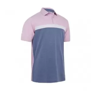 Image of Callaway Soft TOUCH COLOUR BLOCK POLO Pink SUNSET HTR - L