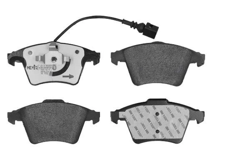 Image of MEYLE 025 237 4619/PD Brake pad set Front Axle, incl. wear warning contact, MEYLE-PD Quality, with anti-squeak plate Brake Pad Set,disc brake (402)