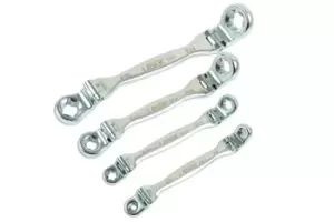 image of Laser Tools Double End Flexible Star Wrench 4pc Set E6 to E24 7260